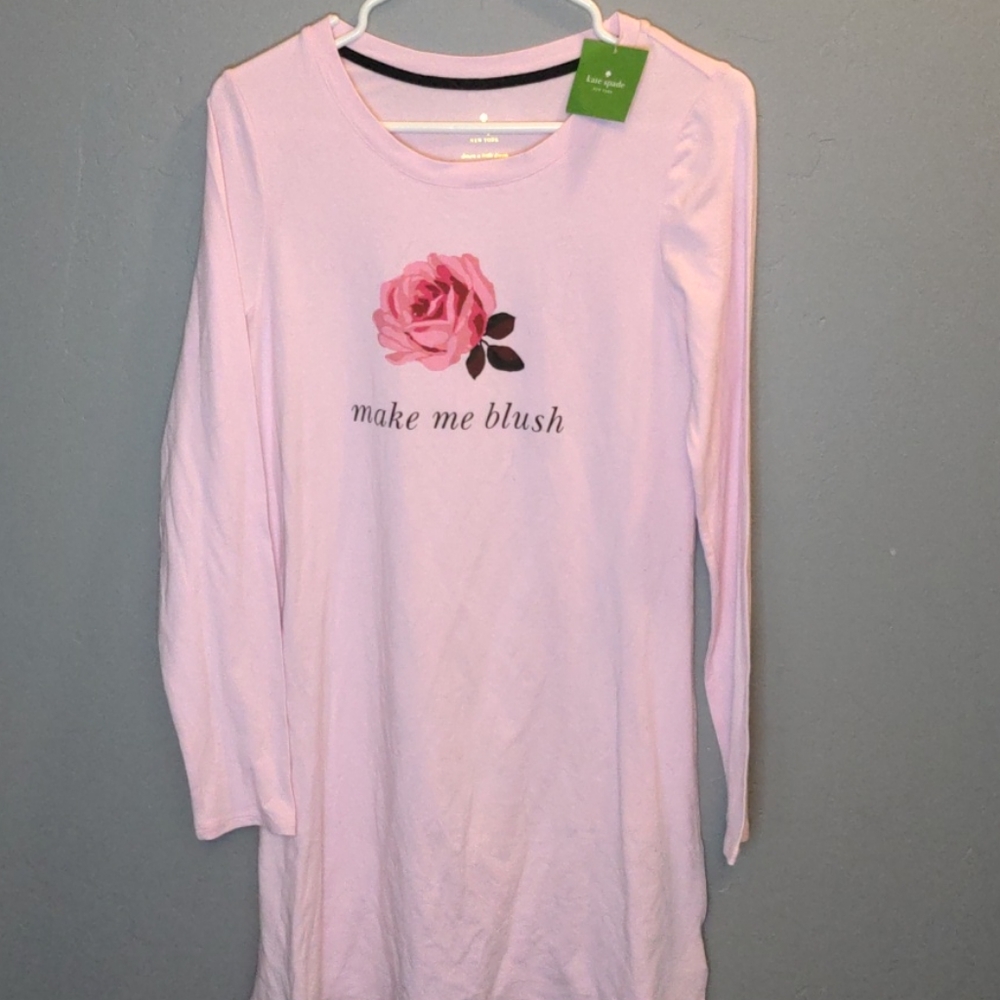 Kate Spade long sleeve cotton pj dress